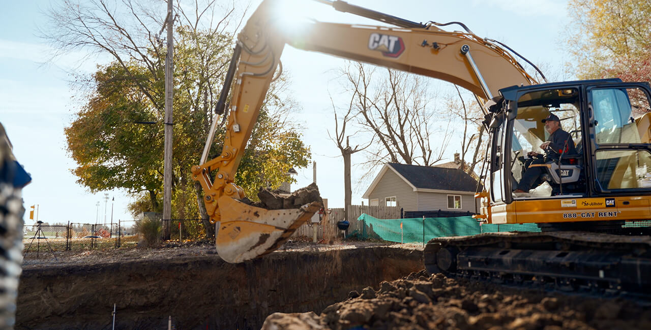 ann-arbor-excavation-foundation-cat-excavator