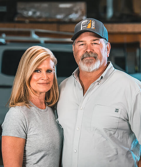 Chad and Karen Eby owners of Cutting Edge Construction and Excavation