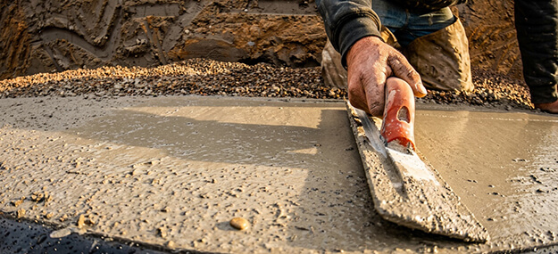 Concrete Footing Finish Work Close-Up